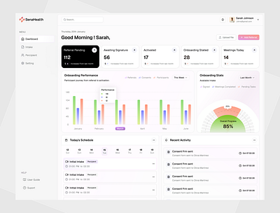 NDIS Software UX/UI design business care coordination platform clean dashboard crm dashboard ui intake leads management modern ndis product design saas sas software survey ui uidesign web webapp