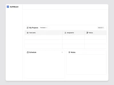 Dashboard design for SwiftBoard dashboard design product design ui ui design ui designer ux ux design web design