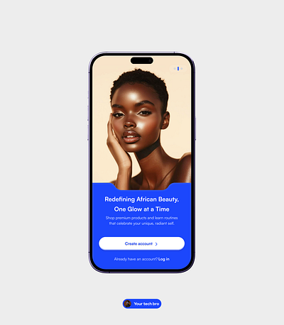 Mobile app onboarding screen ui african beauty clean mobile app onboarding screen ui design uiux