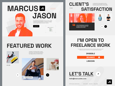 Personal Portfolio template / web design / landing page agency homepage landing page landingpage landingpage ui minimal minimalist design modern personal portfolio portfolio portfolio design professional ui design ui ux design web design web ui design website design website mockup website ui design