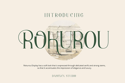 Rokurou Display design font display font display serif elegant font elegant logo font pairing font typeface headline font rokurou display serif display serif font serif typeface typeface design typeface font