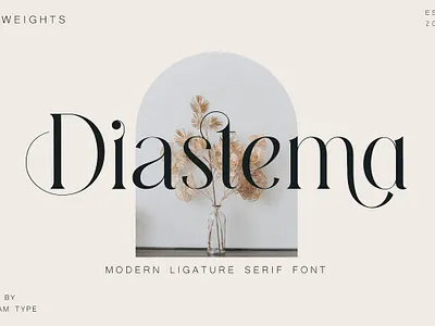Diastema – Modern Ligature Typeface creative font cricut font display font elegant serif font lettering alphabet modern font most beautiful font print font procreate font professional font serif font stunning font trendy font unique font