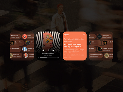 Music Player Interface For Watch applewatch concept graphic design musicplayer ui ux