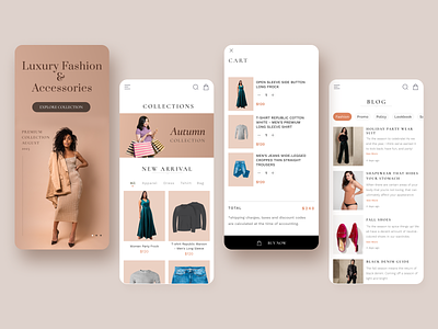 Online Clothing and Accessory Store clothing app design e store fashion store mobile app mobile ui online app treinetic ui uiux ux