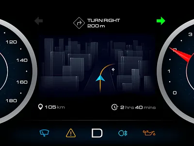 Cluster Meter: Cruise Mode to Sport Mode Animation after effects animation cluster meter design graphic design illustration infotainment ui
