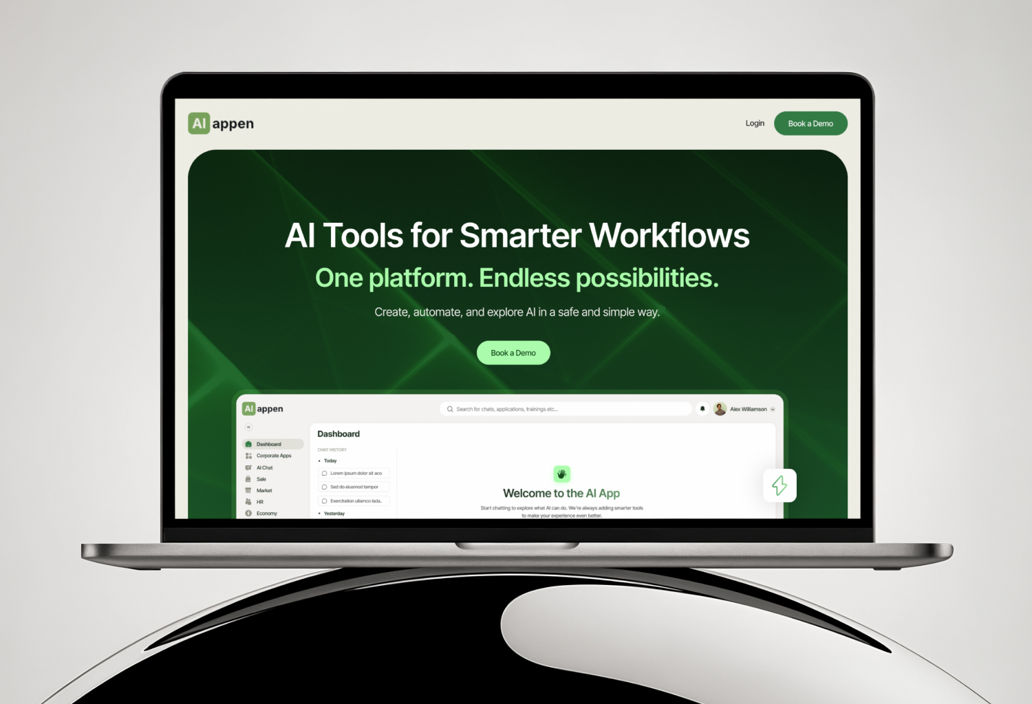 AI product - Landing Page Design design landing page design ui ui design user interface design ux design web design website design