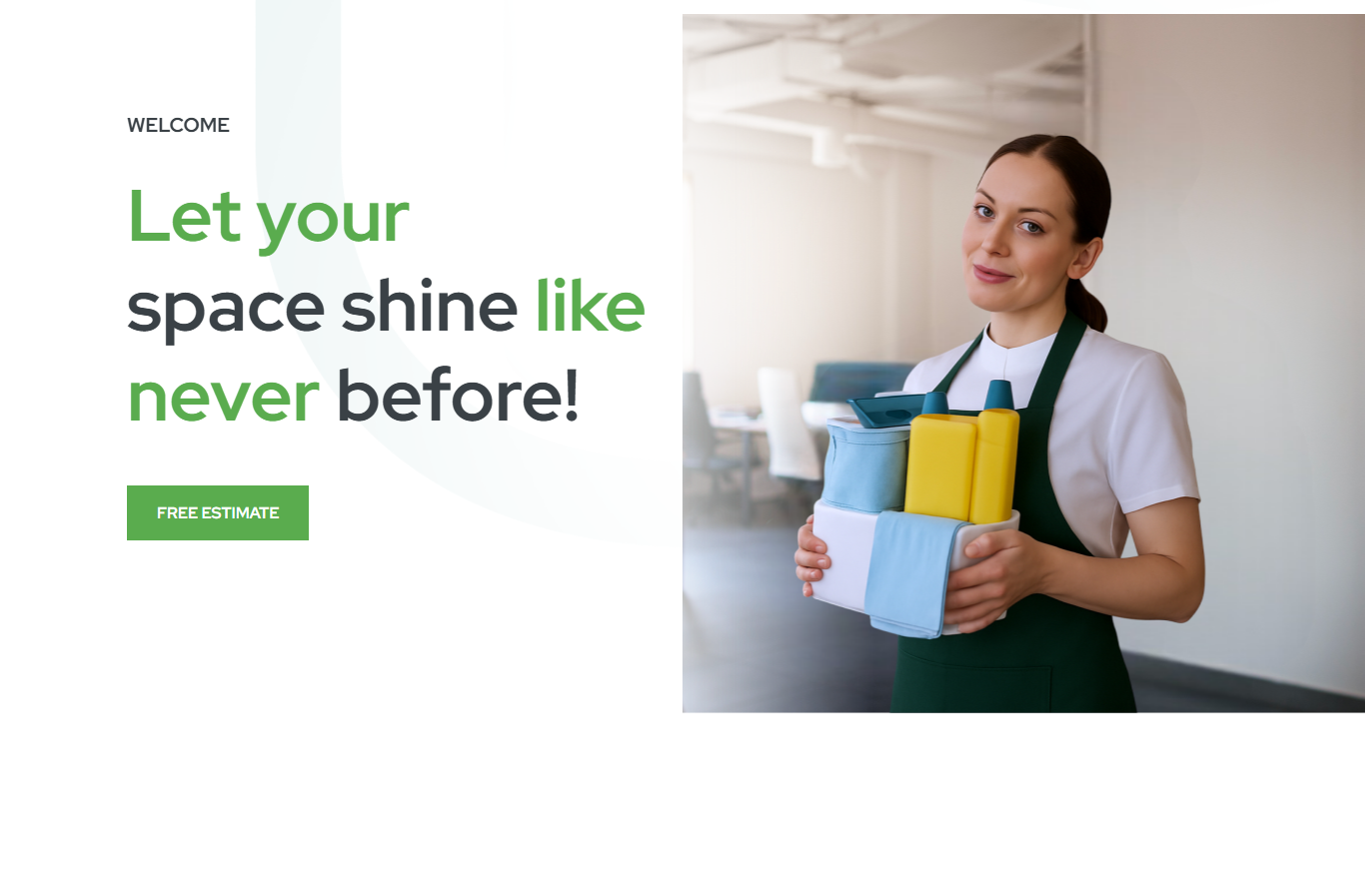 Spotless Web Design for a Professional Cleaning Service branding elementor graphic design landingpage webdesign website webxpart wordpress