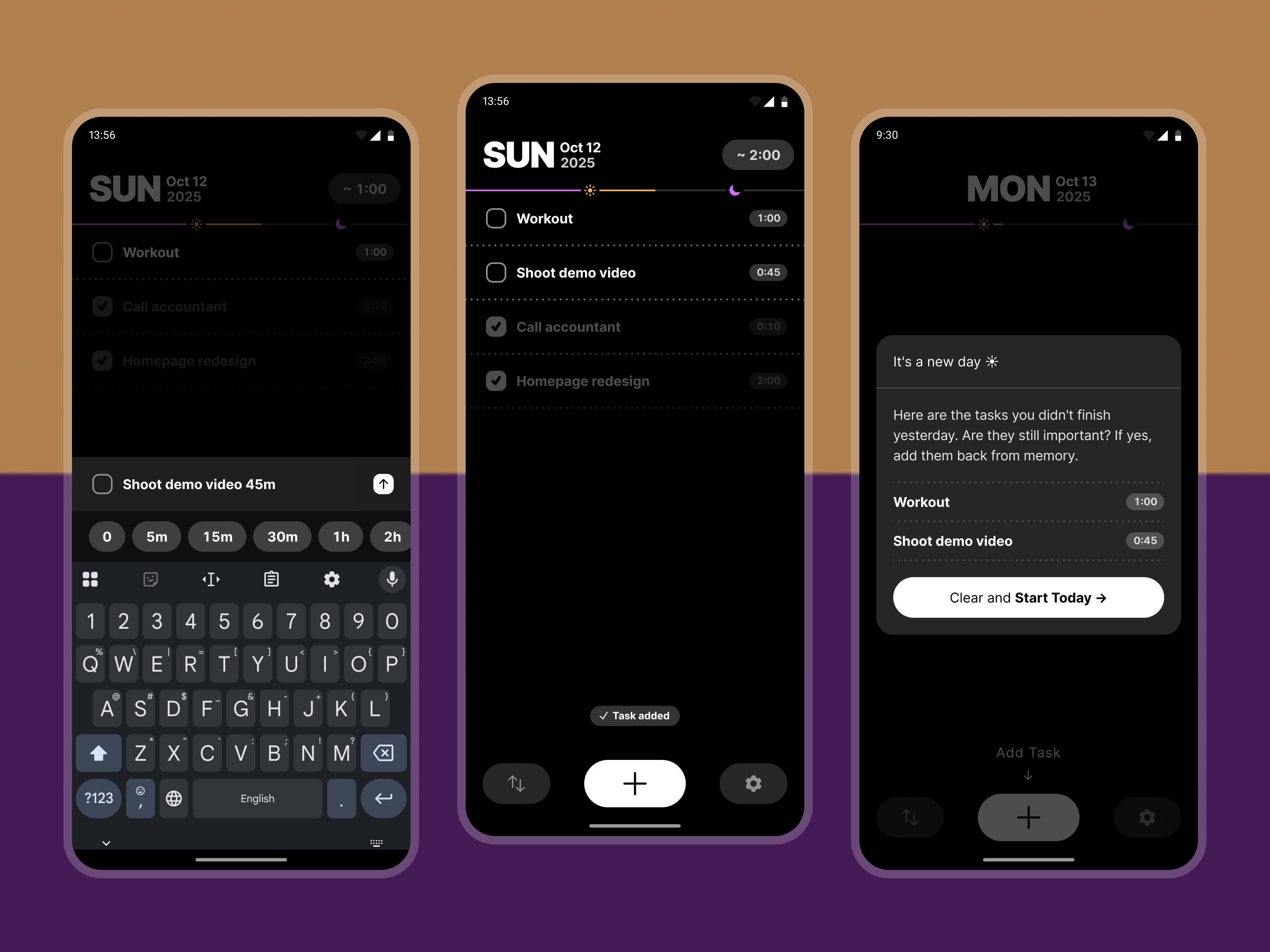 Today Todo: Mobile App for Disappearing Tasks dark dark mode mobile mobile app pwa task manager tasks todo app web app