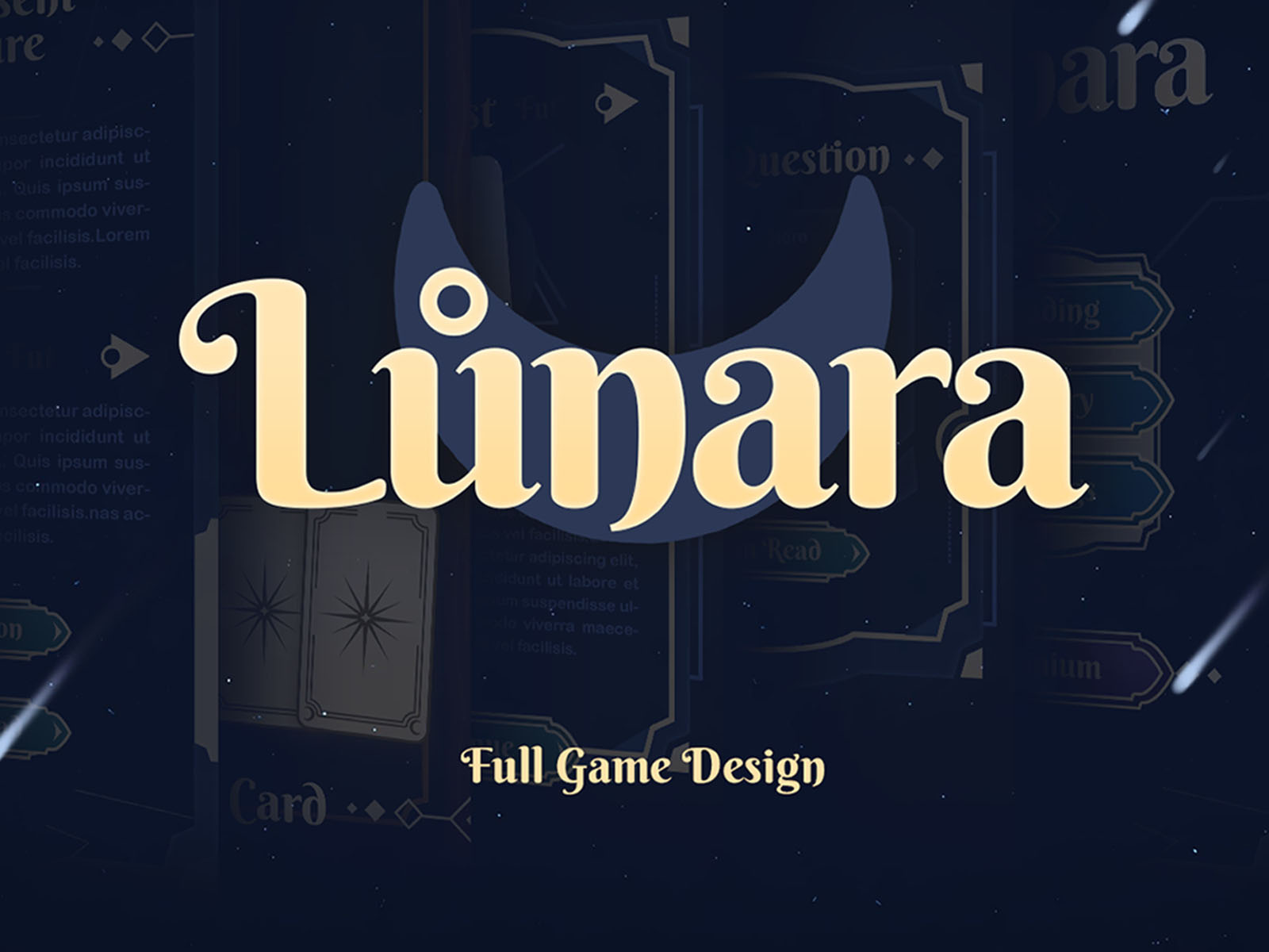 Lünara — Elegant Tarot Reading Game Interface app design card game casual game fantasy game game concept game desgin game design inspiration game interface game screen game ui game ui ux indie game mobile game mystrical game design tarrot game art ui ui design