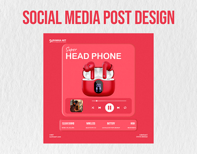 Earbuds ad poster design for your store and increase sales ad poster design ads of bangladesh brand identity earbuds advertising post earbuds manipulation earbuds post desgn graphic design social media post design trending earbuds visual branding