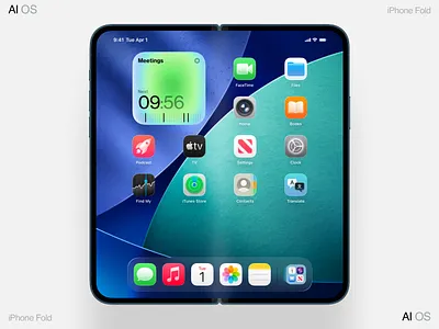 AI OS for Fold dashboard design homepage illustration interface ios iphone mobile