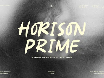 Horison Prime All-Caps Handwritten Font allcaps font branding canva commercial use cricut design digital font display font elegant font fancy font graphic design handwriting font handwritten font illustration logo modern font typeface wedding font