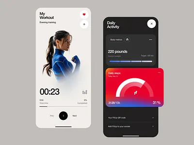Mobile App for a Fitness Product ✦ Aktion app application design interface ios mobile product service startup ui ux