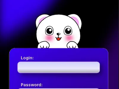 Rive Animated mobile login screen animation motion graphics ui