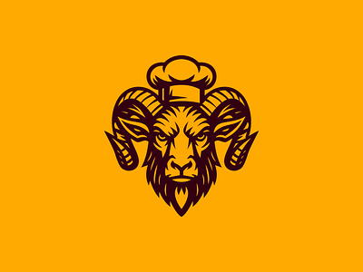 Premium Goat Chef Logo Design abstract animal bbq restaurant brandmark chef logo chef mascot logo fire grill flat goat chef logo grill restaurant horned goat emblem logo logodesign masculine food modern steak premium restaurant identity ram restaurant logo design steakhouse identity