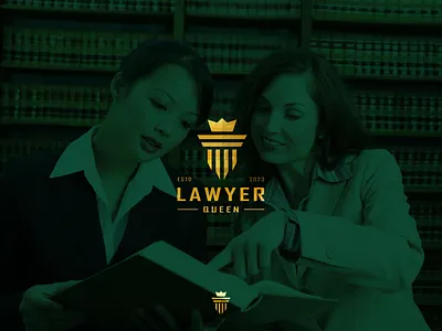 Law Firm Logo, Queen Law Logo, Lawyer Logo Design advocate attorney barriester brand design branding court crown law graphic design judge justice logo law book law firm logo law logo lawyer logo legal logo logo design minimal minimalist logo queen law firm