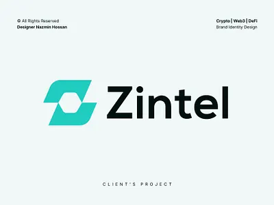 Zintel Modern Lettermark Logo Design for Crypto & Fintech ai logo blockchain logo blockchain tech logo brand identity brand logo branding crypto logo lettermark logo logo logo design logo designer logotype minimal logo modern lettermark logo saas logo startup identity tech identity web3 logo z logo