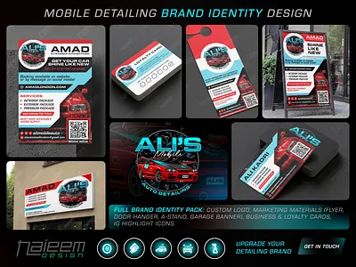 Mobile Auto Detailing Logo & Brand Identity Design | Nissan R34 auto detailing brand identity auto detailing logo auto spa branding automotive logo design automotive marketing materials brand identity design business card design car detailing branding car wash logo design detailing business branding door hanger design flyer design garage banner design loyalty card design luxury detailing logo mobile detailing brand identity mobile detailing logo naieem design premium auto branding professional brand identity