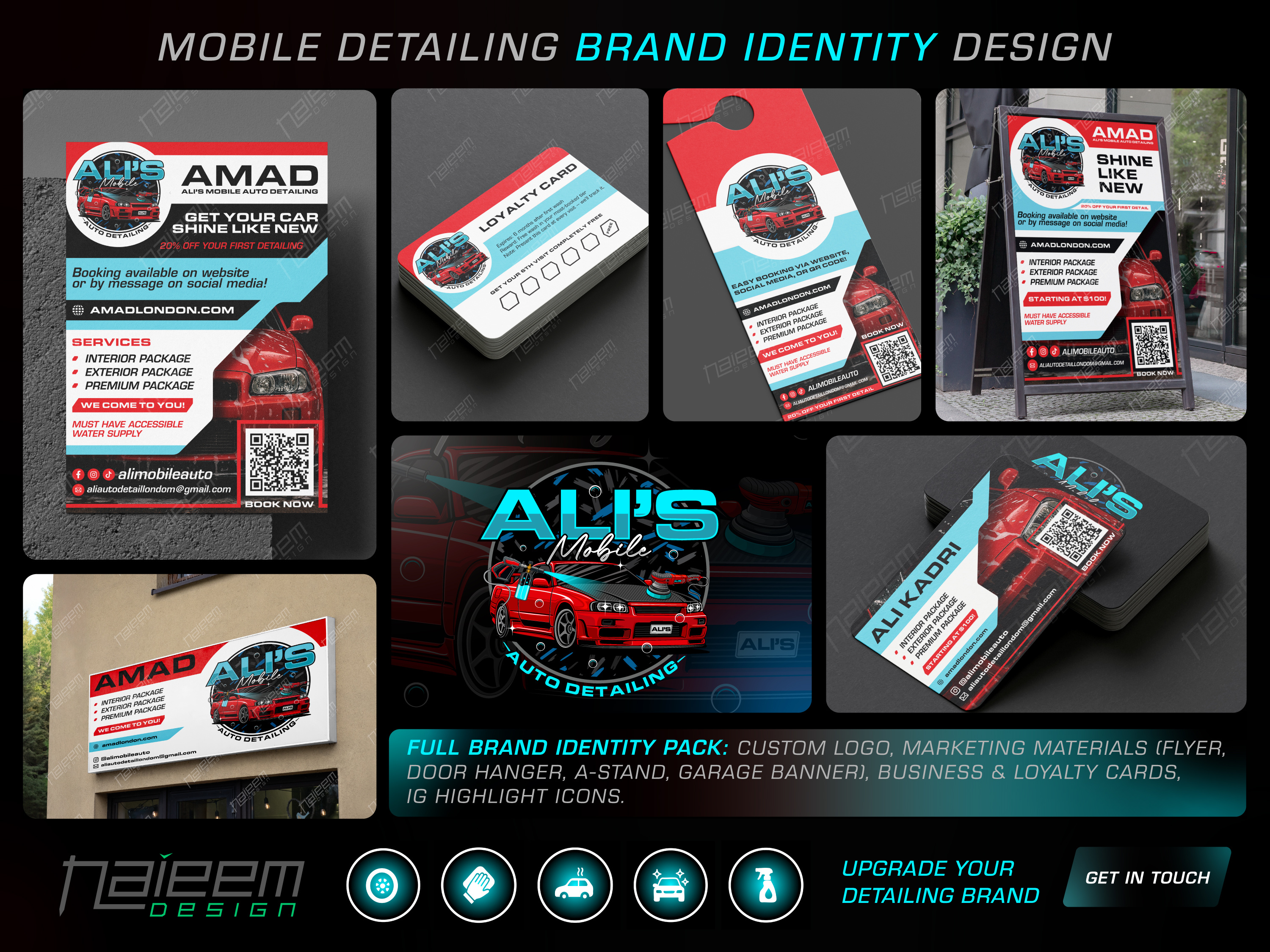 Example of Full Car Detailing Brand Identity Design