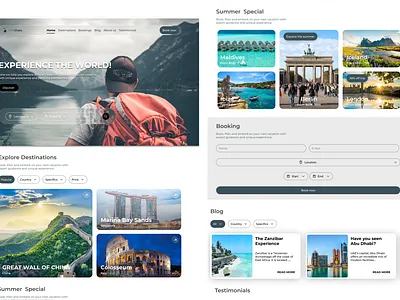 GoldOasis. Travel and tour landing page design ui ux