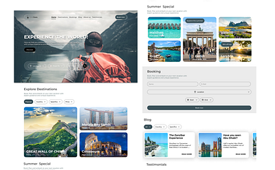 GoldOasis. Travel and tour landing page design ui ux