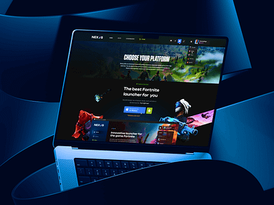 Nexus — Web Design for the Fortnite Game 3d app branding design graphic design illustration typography ui ux