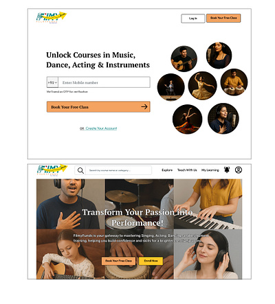 Singing Course Landing Page Design about us animation challenge contact us design figma frequently asked question graphic design hero section landing page services ui user experience ux visual design