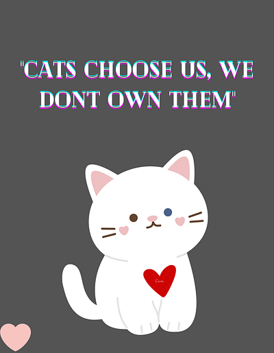 Cars choose u, we dont own them 3d animation beautiful branding cat cute cat graphic design heart cat logo love cat motion graphics trending ui