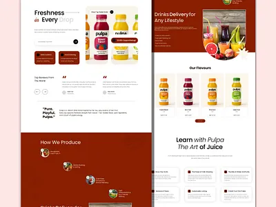 Pulpa – Natural Fruit Drink Brand Design branding design logo ui uiux ux web design