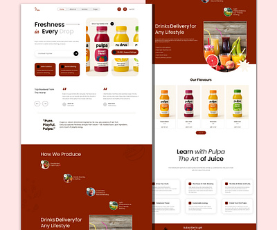 Pulpa – Natural Fruit Drink Brand Design branding design logo ui uiux ux web design