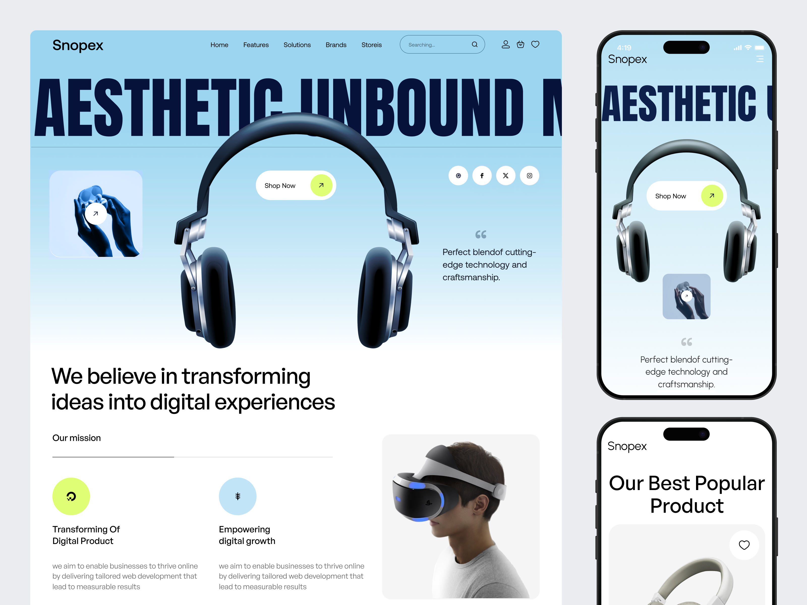 Example of Ecommerce Website Design (10 Pages +)