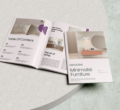Minimalist Furniture Magazine Template branding brochure business creative design furniture illustration layout magazine minimalist template