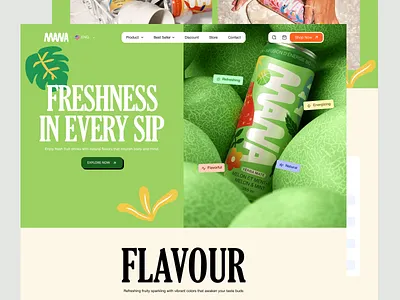 Mana - Landing Page UI Design company profile design e commerce e commerce website fresh market homepage landing page market marketplace minimalist modern design online shop shops ui uidesign uiux ux uxdesign web design website