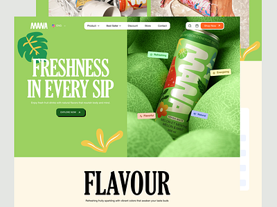 Mana - Landing Page UI Design company profile design e commerce e commerce website fresh market homepage landing page market marketplace minimalist modern design online shop shops ui uidesign uiux ux uxdesign web design website