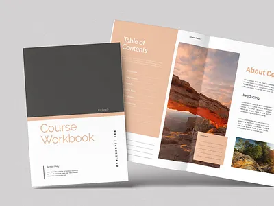 Course Workbook Template Design branding brochure business course creative design illustration layout template workbook