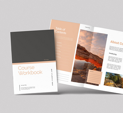 Course Workbook Template Design branding brochure business course creative design illustration layout template workbook