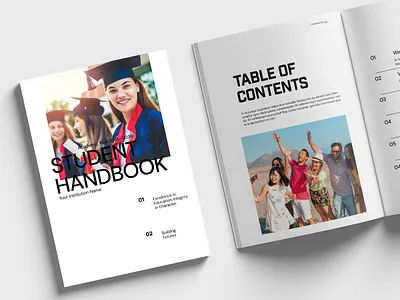 Modern Student Handbook Template branding brochure business creative design handbook illustration layout modern student template