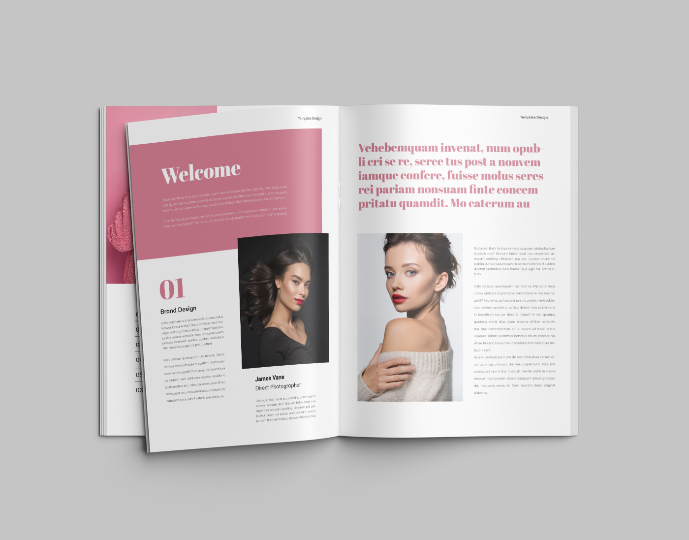 Modern Simple Magazine Layout Template by Graphictemp Store on Dribbble