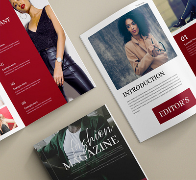 Fashion Magazine Layout Template branding brochure business creative design fashion illustration layout magazine template