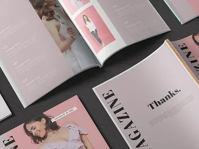 Simple Fashion Magazine Layout branding brochure business creative design fashion illustration layout magazine simple template