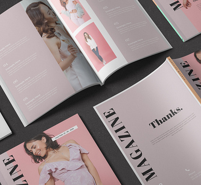 Simple Fashion Magazine Layout branding brochure business creative design fashion illustration layout magazine simple template