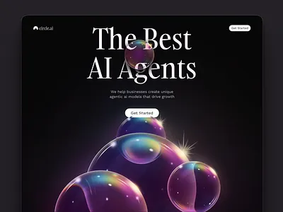 AI agent website landing page 3d abstract ai ai agent ai agent website ai agents ai saas ai startup website ai website award winning award winning ai website homepage landing page modern 3d ai website modern ai website web