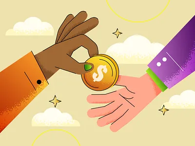 Business Transaction business finance illsutration money transaction vector