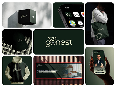 GoNest – Modern Real Estate Logo & Brand Identity Design branding concept clean logo creative logo elegant branding gonest home brand identity system nest logo professional logo property business real estate agency real estate company real estate logo