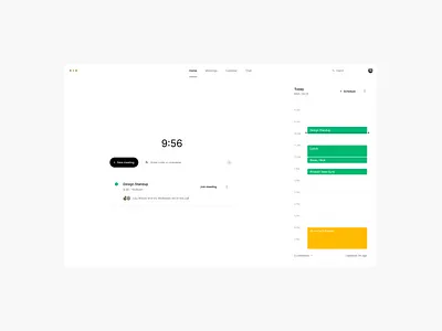 Meet – Video Meeting App app calendar interface meeting schedule simple video web