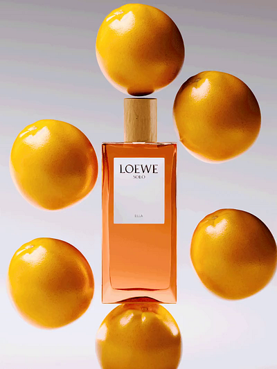 Luxury Branding for Loewe aesthetic animation brand design brand identity branding design graphic design minimal modern orange perfume perfume branding