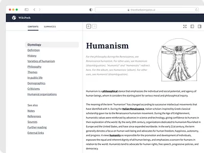 Infinite Scrolling Wikipedia ai design ereader wikipedia