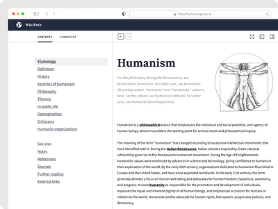 Infinite Scrolling Wikipedia ai design ereader wikipedia