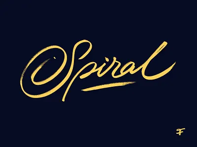 Spiral: calligraphy art authentic brushlettering custom flow fun handwritten inspiration kidcuci lettering music script sketch spiral stroke type typography unique