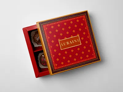 Box packaging design for AUBAINE box design box packaging design chocolate box design food packaging packaging design product box design